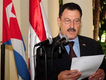 Ghassan Haidar, encargados de negocios de embajada siria en Cuba