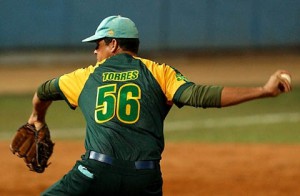 Yosvani Torres será el abridor de cabecera de Alfonso Urquiola. Foto: josé Raúl Rodríguez Robleda