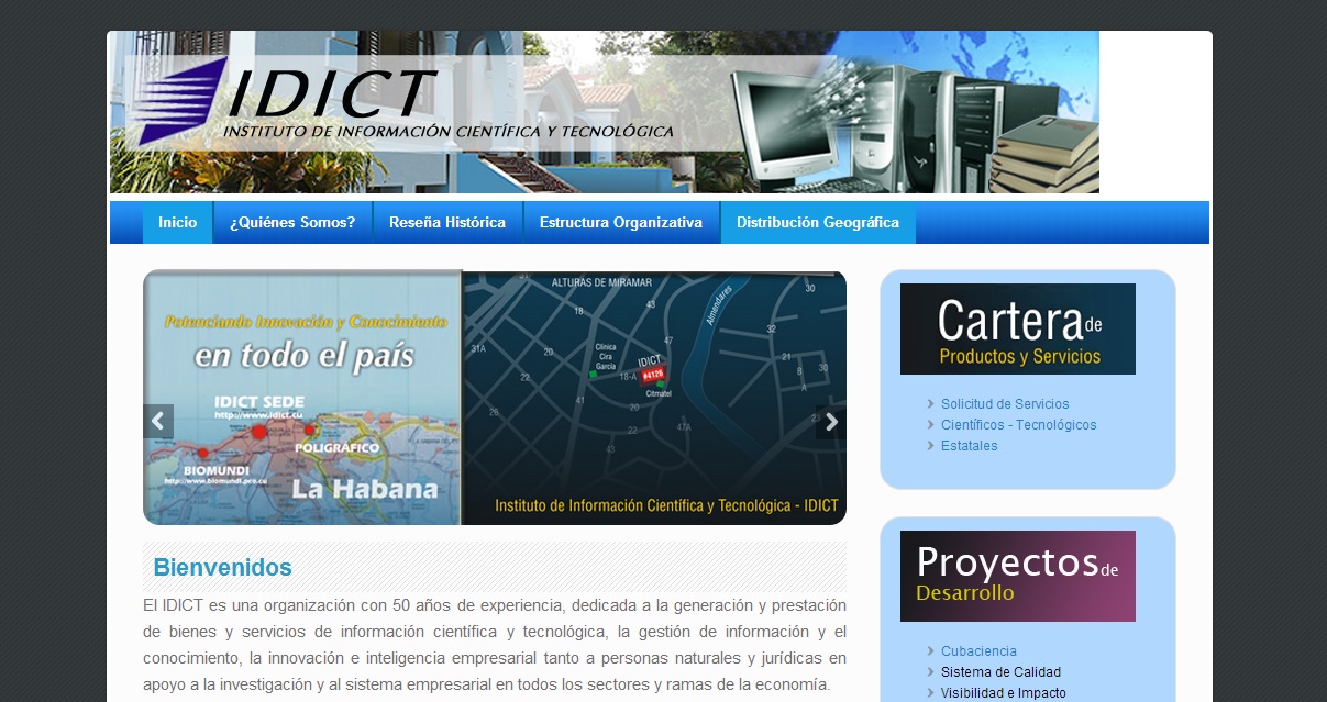 Portada de Sitio Web