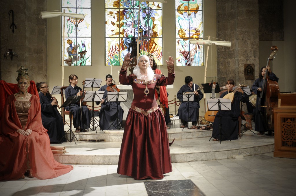 Grupo Exsulten, de musica antigua durante su presentación en la Iglesia de Paula en el festival de Música Antigua 2014. Foto: René Pérez Massola