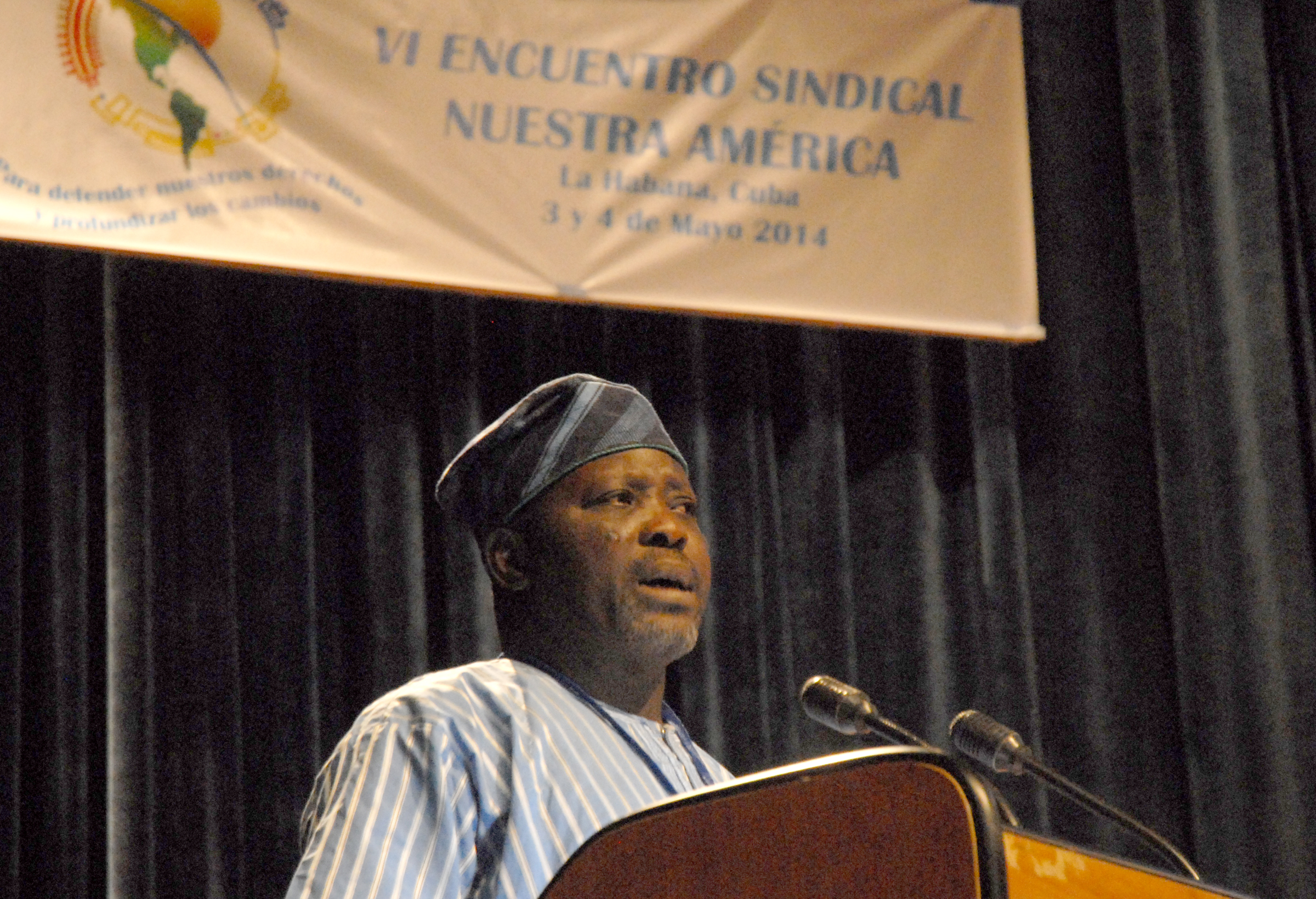 Abdul Kareem Motajo, líder gremial nigeriano. Fotos: Agustín Borrego