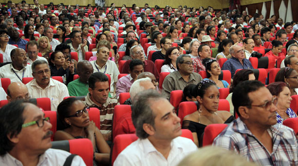 Audiencia “Los Cinco, la guerra mediática y la subversión contra Cuba”. Foto: Ismael Francisco / Cubadebate.