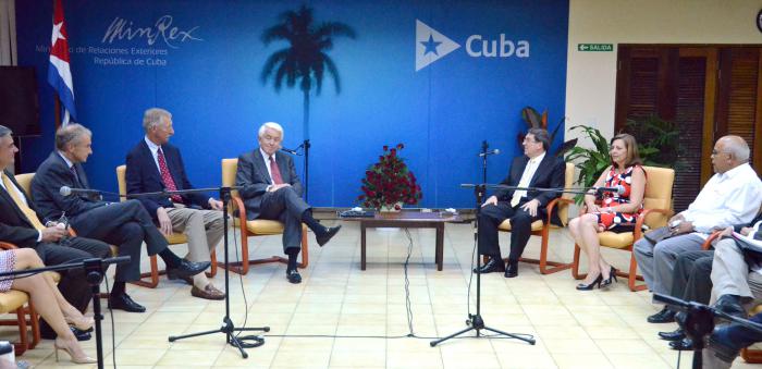 Presidente de la Cámara de Comercio de Estados Unidos sostuvo conversaciones con el ministro de Relaciones Exteriores Bruno Rodríguez Parrilla Foto: 5daysforthecuban5.com