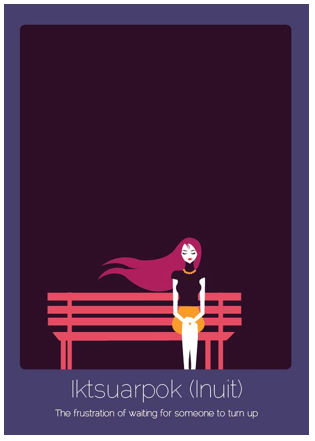Iktsuarpok (inuit): La frustración de esperar a alguien que no llega. Ilustraciones: Anjana Lyer.
