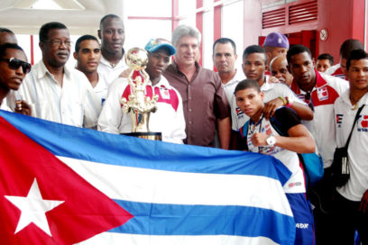 Recibió Díaz-Canel a campeones de la Serie Mundial