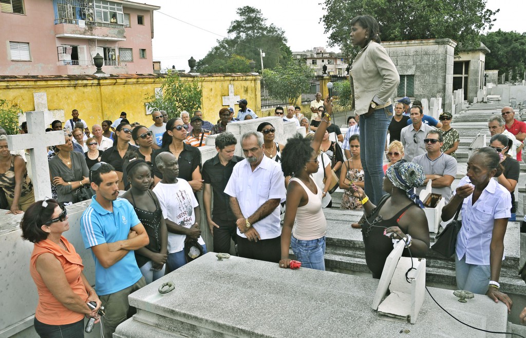 Sentidas palabras pronunció Mireya Luis. Foto: José Manuel Correa Armas.