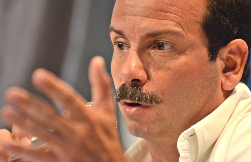 Conferencia de Prensa de Fernando González , Héroe de la República de Cuba, en el Centro Internacional de Prensa, La Habana. Foto: Anabel Díaz