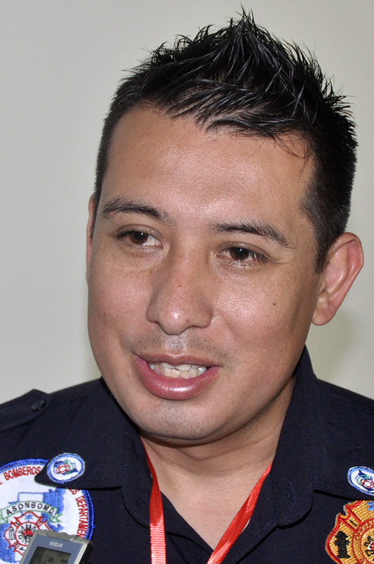 Licenciado José Marcos Tulio España Sánchez, gerente general Asociación Nacional de Bomberos Municipales Departamentales de Guatemala.
