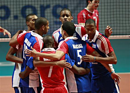 Primera celebracion de Cuba en la XXV Liga Mundial.