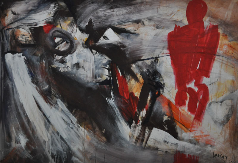 Sueña, de Alberto Lescay. Acrílico sobre lienzo. 136 x 198 cm.