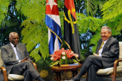 Recibió Raúl al Presidente de Angola
