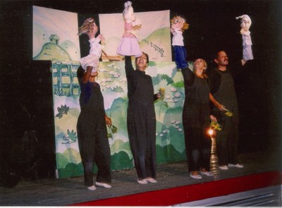 El grupo Guiñol Paquelé es uno de los protagonistas de las giras teatrales por las comunidades de toda la provincia. Foto: Vicente Brito