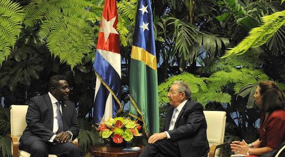 CUBA-LA HABANA-SOSTIENE RAÚL CONVERSACIONES OFICIALES CON PRIMER MINISTRO DE ISLAS SALOMÓN