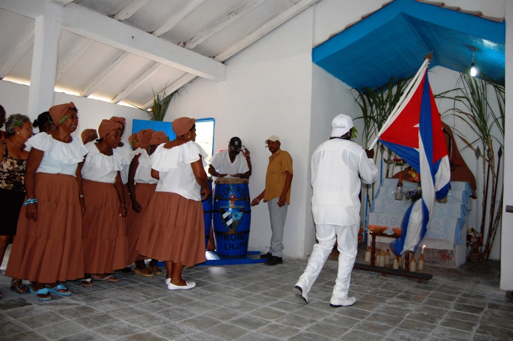 Ritual at Congos Casino at la Guira neighborhood, Santa Isabel de Las Lajas, Cienfuegos province. Photo: Barreras Ferran.