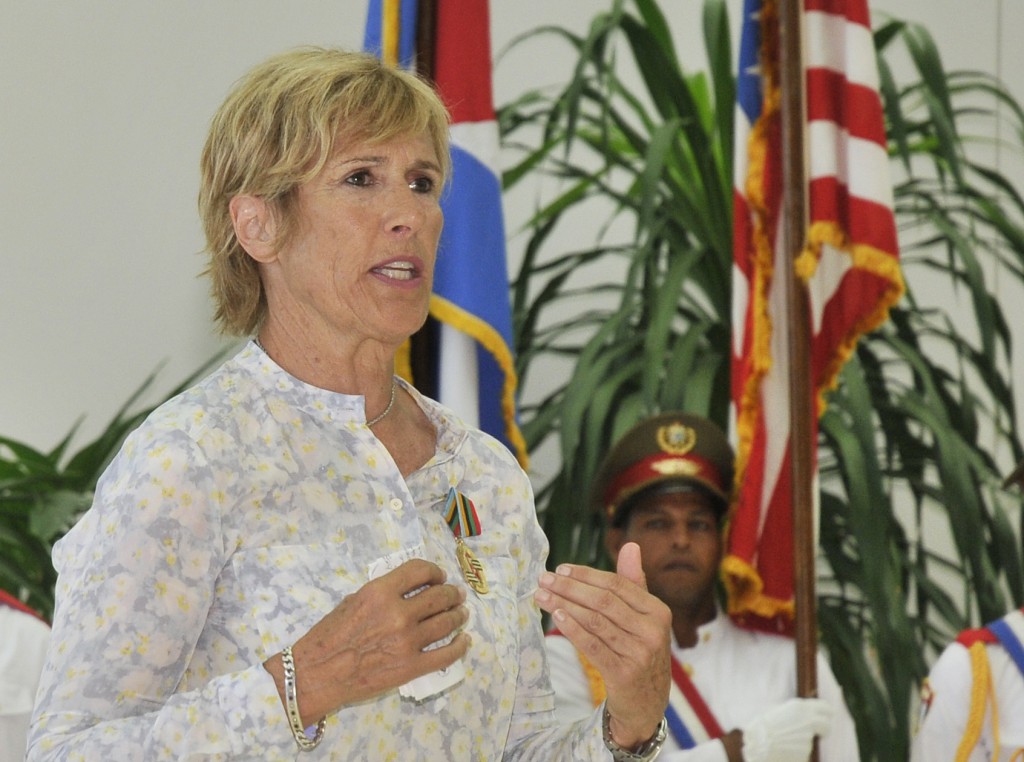 Nyad habló emocionada al auditorio. Foto: José Raúl Rodríguez Robleda.