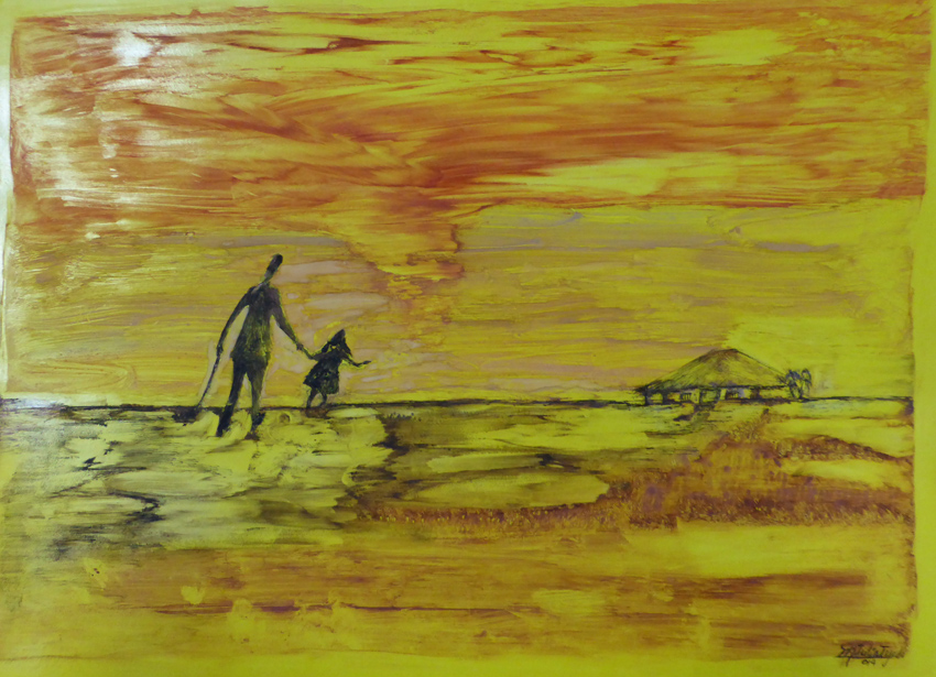 S/T. Técnica mixta. 20 x 50 cm, 2013.
