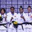 Onix Cortés en el podio de premiación del Mundial 2014, donde obtuvo medalla de bronce