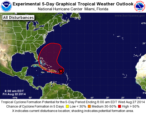 Imagen tomada del sitio web del Centro Nacional de Huracanes, Miami, Florida