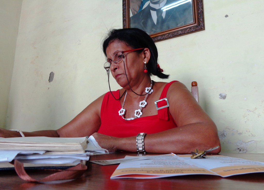 Amparo Chongo González, presidenta del buró provincial de la Anir en Cienfuegos. 