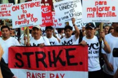 Trabajadores protestan en 100 ciudades de Estados Unidos