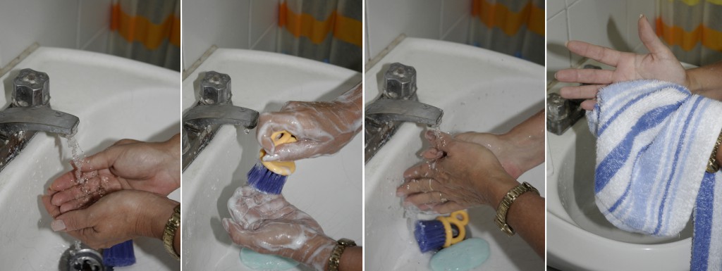 Pasos indispensables en el lavado de las manos. Foto: René Pérez Massola