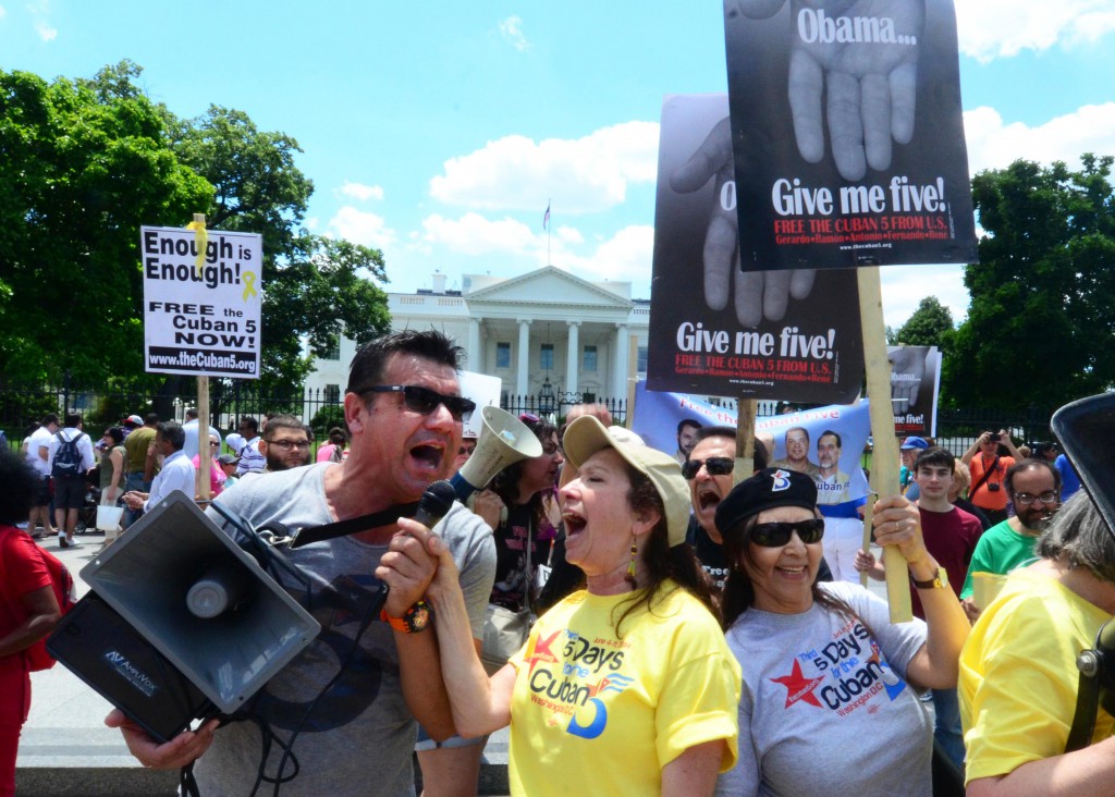 Durante la jornada de protesta frente a la Casa Blanca, en junio pasado. Foto: Bill Hackwell