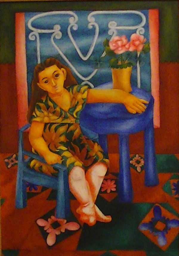 Poco antes de su fallecimiento, Cundo había afirmado: “Pintar es una celebración de la vida…” Instantánea del cuadro Mujer sentada, 1941. Óleo sobre madera. 76 x 53 cm.