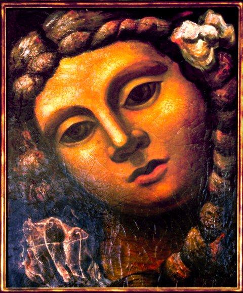 Carreño, Cabeza, 1937. Duco sobre madera.