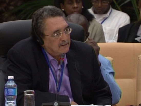 Kenneth Anthony primer ministro de Santa Lucía. Foto: Tomada de la TV / JR