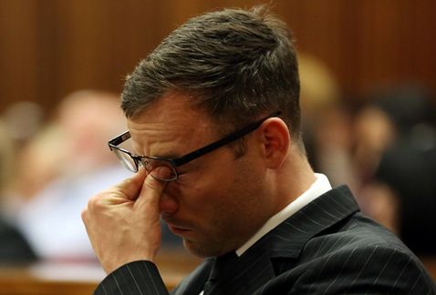 Oscar Pistorius en el juicio (AP)