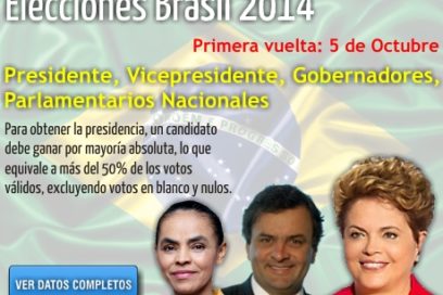 Brasil se prepara para ir a urnas con Rousseff como favorita