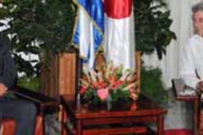 Recibe Díaz-Canel a parlamentario japonés