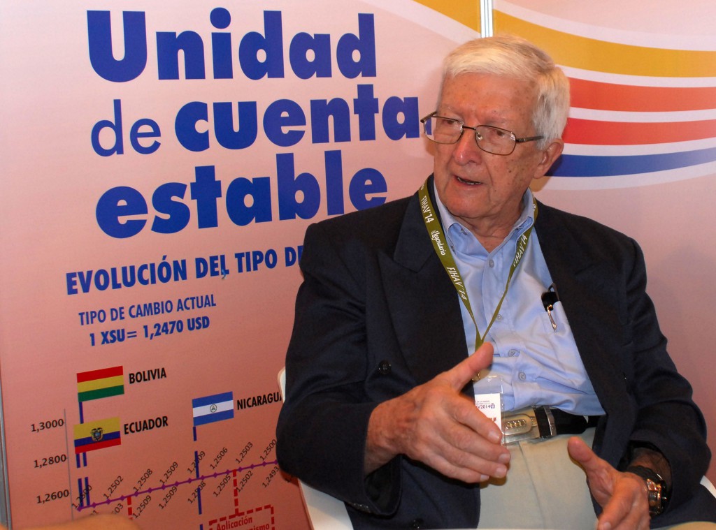 Benigno L. Regueira, Executive Director of the Sucre Regional Currency Council sharing post as Deputy Director of the Macro-economy form the Cuban Central Bank. Photo: Heriberto Gonzalez
