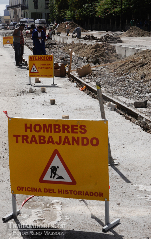 Las obras en la avenida del puerto