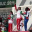 Castillo, a la izquierda, consiguió en los 5000 metros planos su segunda medalla de bronce en Veracruz 2014.