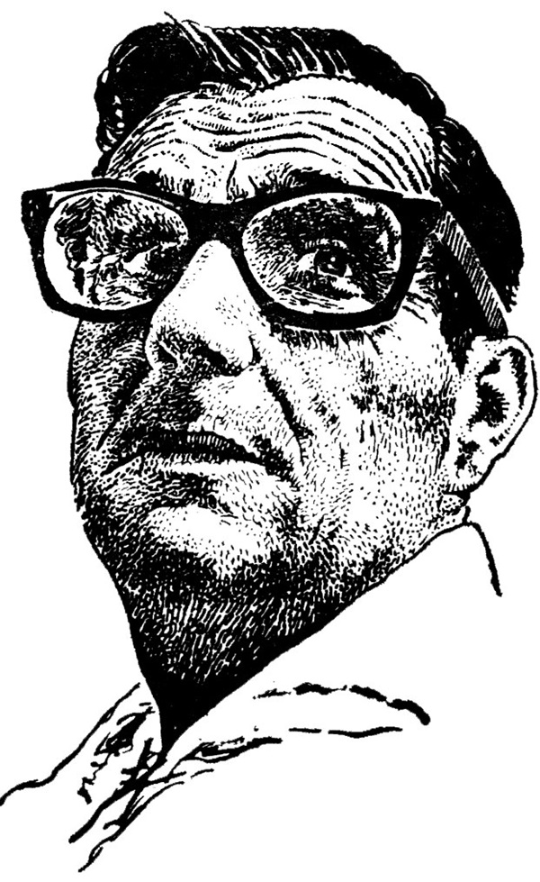 Ilustración a plumilla de Carlos Fernández Rodríguez, quien fue calificado por Lázaro Peña como el hombre más eficiente que había conocido. | foto: Archivo