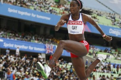 Lesionada saltadora Mabel Gay