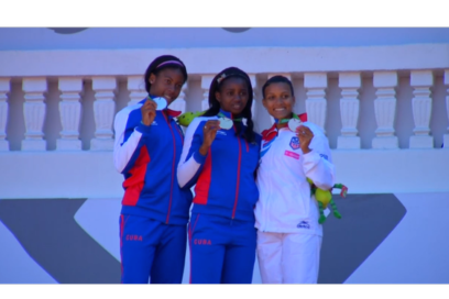 Heptatletas cubanas de oro y plata