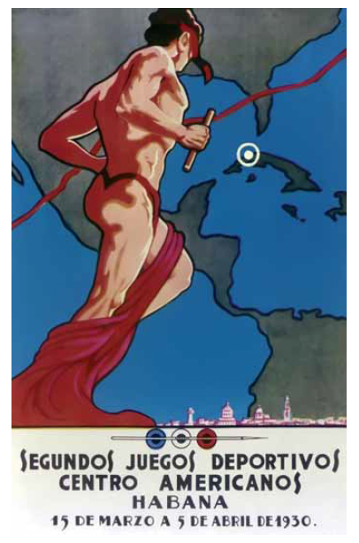 Cartel oficial de los II Juegos Centroamericanos y del Caribe.