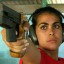 Laina Péres, plata en la pistola de aire a 10 metros en Veracruz 2014.
