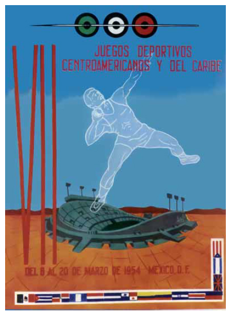 Cartel oficial de los VII Juegos Centroamericanos y del Caribe.