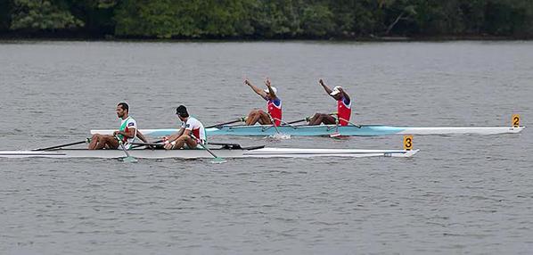 Siete medallas de oro, de siete finales realizadas, los remeros cubanos arrasan en Veracruz 2014.