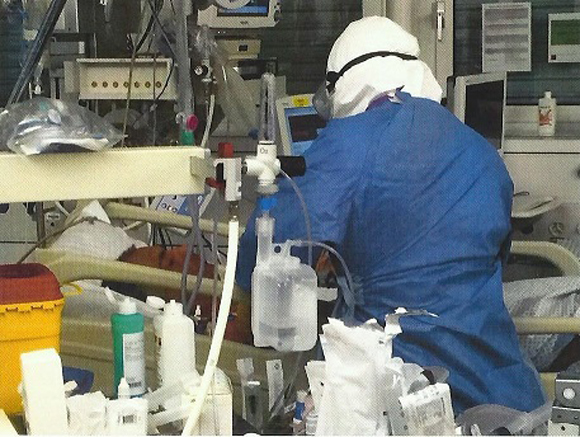 Unidad de cuidados intensivos del Hospital Universitario de Ginebra donde Félix Báez estuvo internado cerca de 20 días bajo el auspicio de la Organización Mundial de la Salud. Foto: Jorge Pérez/ IPK