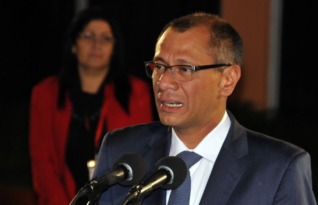En La Habana Jorge Glas Espinel, Vicepresidente de Ecuador. Fue recibido en el  Aeropuerto Internacional José Martí, por María Ester Reus, Ministra de Justicia. Foto:  Joaquín Hernández Mena