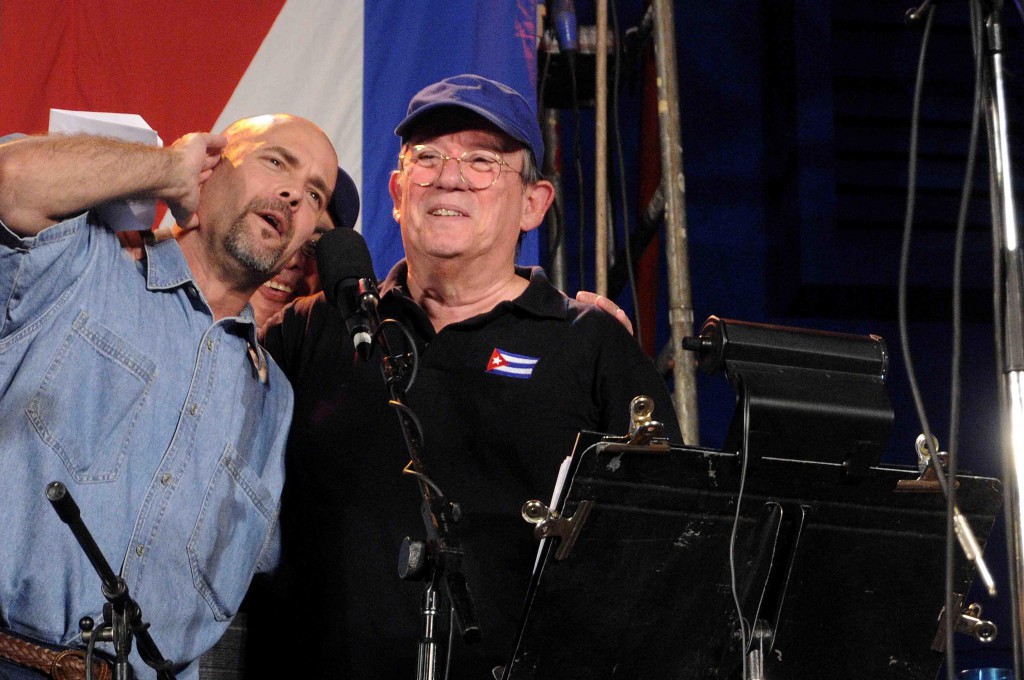 CUBA-LA HABANA-LOS CINCO HÉROES CUBANOS EN CONCIERTO DE SILVIO RODRÍGUEZ