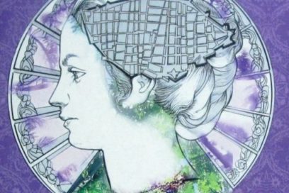 Mujer que espera en el parque