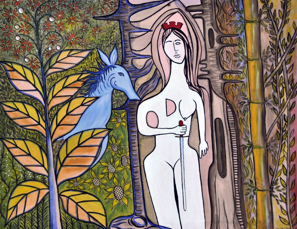 Changó. Acrílico sobre tela. 73x58. 2014. Fotos: Joaquín Hernández Mena