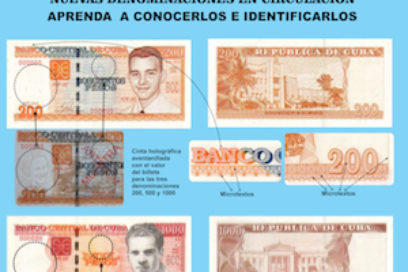 Banco Central de Cuba emite nuevos billetes de alta denominación