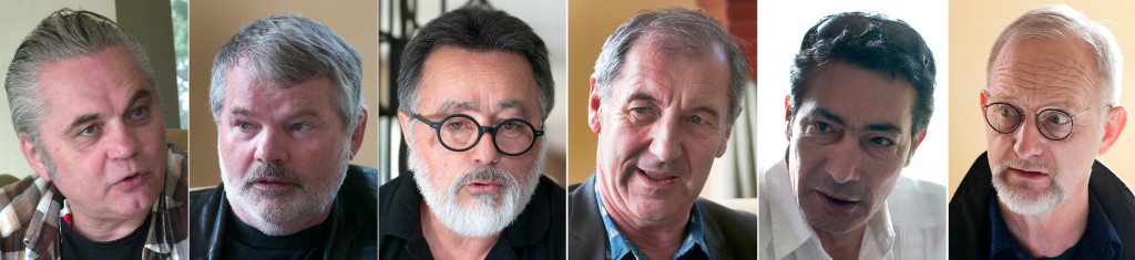 De izquierda a derecha: John Peder Denstad, Atle Hiller, Hugo Sandoval, Terje Kalheim, Abdelkim Essahli y Tore Holmgvist, el traductor. Con la delegación viajó además Julie Kristin Solbakken, presidenta de LO en Mo I Rana. | fotos: Roberto Carlos Medina