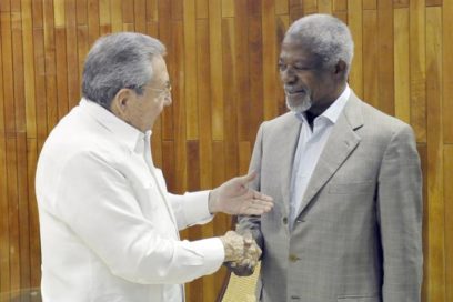 Recibió Raúl a Kofi Annan